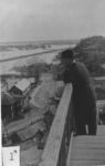 Вид на улицу Водопроводную с лестницы набережной. 1950-е годы