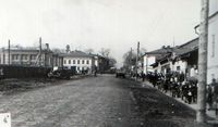 Перспектива от улицы Большевиков на запад. 1960-е годы