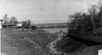 Дорога от речного вокзала в город. 1950-е годы